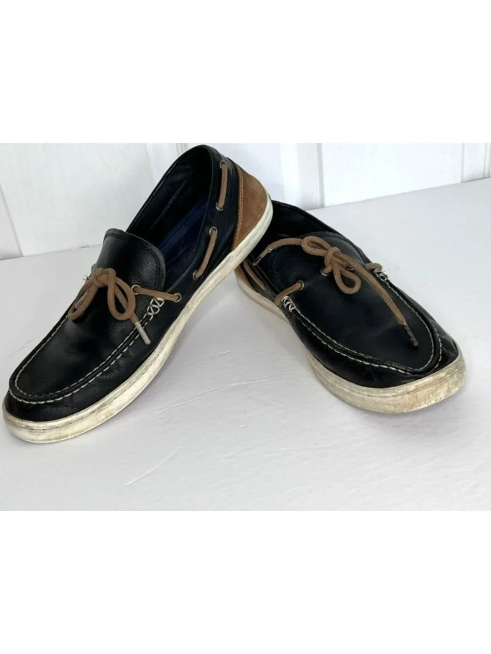 Cole Haan Grand. OS Mens Boat Shoes sz 11.5M Leather Navy C1044 Nautical Preppy